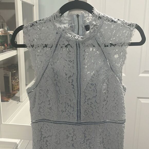 BARDOT Light Blue Mariana Light Blue Mist Pencil Dress, Size 6/S - Picture 4 of 12